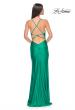 Picture of: Rhinestone Jersey Dress with Slit and Ruching in Jade, Style: 32317, Detail Picture 10