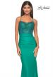Picture of: Gorgeous Rhinestone Bodice with Ruched Jersey Skirt Prom Dress in Jade, Style: 31989, Detail Picture 16