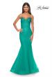 Picture of: Mermaid Prom Dress with Rhinestones and Lace Up Back in Jade, Style: 32273, Detail Picture 2
