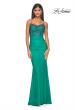 Picture of: Gorgeous Rhinestone Bodice with Ruched Jersey Skirt Prom Dress in Jade, Style: 31989, Detail Picture 4