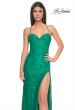 Picture of: Stretch Lace Dress with Bustier Top and Illusion Back in Jade, Style: 32248, Detail Picture 6