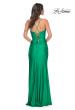 Picture of: Bustier Top Jersey Prom Dress with Intricate Lace Up Back in Green, Style: 32256, Detail Picture 7