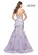 Picture of: Mermaid Gown with Two Tone Lace Appliques in Lavender Gray, Style: 32091, Detail Picture 1