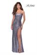Picture of: Sequin Prom Dress with Criss Cross Open Back in Lavender Gray, Style: 28514, Detail Picture 4