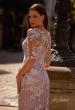 Picture of: Tea Length Lace Gown with Three Quarter Sleeves, Style: 27895, Detail Picture 2