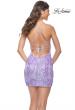 Picture of: Bright Neon Sequin Print Homecoming Dress in Lavender, Style: 31873, Detail Picture 5