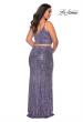 Picture of: Two Piece Long Sequin Plus Size Prom Dress in Lavender, Style: 29026, Back Picture