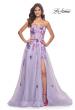 Picture of: Strapless A-Line Gown with Multi Color Sequin Lace Detail in Lavender, Style: 32156, Main Picture