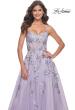 Picture of: A-Line Tulle Prom Dress with Two Tone Beautiful Lace Applique in Lavender, Style: 32221, Main Picture