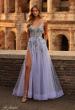 Picture of: Two Tone Lace Embellished Tulle Prom Dress in Lavender, Style: 32288, Main Picture