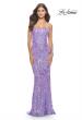 Picture of: Print Sequin Gown with Square Neckline in Lavender, Style: 31521, Detail Picture 10