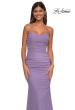 Picture of: Ruched Net Jersey Gown with Square Neckline in Lavender, Style: 33086, Detail Picture 11
