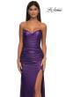 Picture of: Net Jersey Prom Dress with Strapless Top and Flattering Ruching in Lavender , Style: 32946, Detail Picture 15