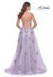 Picture of: A-Line Tulle Prom Dress with Two Tone Beautiful Lace Applique in Lavender, Style: 32221, Back Picture