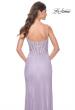 Picture of: Stunning Rhinestone Fishnet Dress with Lace Detail Bodice in Lavender, Style: 32236, Back Picture
