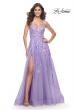 Picture of: Fabulous A-Line Gown Embellished with Sequin Beaded Applique in Lavender, Style: 32032, Detail Picture 1