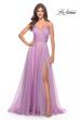 Picture of: Chiffon Dress with Pleated Bodice and Pockets in Lavender, Style: 31500, Detail Picture 2