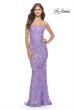 Picture of: Print Sequin Gown with Square Neckline in Lavender, Style: 31521, Detail Picture 2