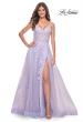 Picture of: A-Line Tulle Prom Dress with Scattered Lace Applique in Lavender, Style: 31939, Detail Picture 2