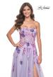 Picture of: Strapless A-Line Gown with Multi Color Sequin Lace Detail in Lavender, Style: 32156, Detail Picture 2