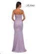 Picture of: Metallic Prom Dress with Strapless Top and Flattering Ruching in Lavender, Style: 33033, Detail Picture 4
