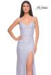 Picture of: Stretch Sequin Fitted Prom Dress with Open Back in Lavender, Style: 32331, Detail Picture 5
