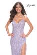Picture of: Beautiful Prom Dress with Rhinestone and Flower Detail in Lavender, Style: 31993, Detail Picture 6