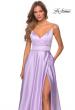 Picture of: A-line Gown with Double Rhinestone Belt Detail in Lavender, Style: 28385, Detail Picture 7
