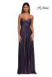 Picture of: Strapless Metallic Prom Dress with Knot Detail in Lavender, Style: 33047, Detail Picture 7