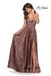 Picture of: Leopard Print A-line Prom Gown with Tie Up Back in Leopard, Style: 28923, Main Picture