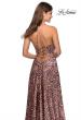 Picture of: Leopard Print A-line Prom Gown with Tie Up Back in Leopard, Style: 28923, Back Picture