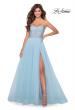 Picture of: Tulle A-line Ball Gown with Net Beaded Bodice in Light Blue, Style: 28559, Main Picture