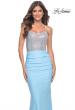 Picture of: Gorgeous Rhinestone Bodice with Ruched Jersey Skirt Prom Dress in Light Blue, Style: 31989, Main Picture