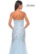 Picture of: Rhinestone and Beaded Print Mermaid Prom Gown with Sweetheart Neck in Light Blue, Style: 32197, Detail Picture 11