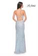 Picture of: Beautiful Prom Dress with Rhinestone and Flower Detail in Light Blue, Style: 31993, Detail Picture 16