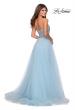 Picture of: Tulle A-line Ball Gown with Net Beaded Bodice in Light Blue, Style: 28559, Back Picture