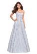 Picture of: Floral Print Long Sweetheart Prom Dress in Light Blue, Style: 27162, Detail Picture 1