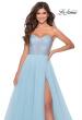 Picture of: Tulle A-line Ball Gown with Net Beaded Bodice in Light Blue, Style: 28559, Detail Picture 4