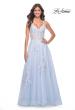 Picture of: A-Line Tulle Prom Dress with Scattered Lace Applique in Light Blue, Style: 31939, Detail Picture 4