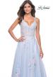 Picture of: A-Line Tulle Prom Dress with Scattered Lace Applique in Light Blue, Style: 31939, Detail Picture 5