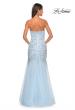 Picture of: Rhinestone and Beaded Print Mermaid Prom Gown with Sweetheart Neck in Light Blue, Style: 32197, Detail Picture 5