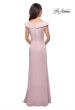 Picture of: Satin Floor Length Gown with Ruched Detailing in Light Blush, Style: 26523, Detail Picture 6