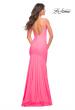 Picture of: Jewel Embellished Long Jersey Gown with Train in Pink, Style: 30563, Detail Picture 7