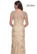 Picture of: Gorgeous Beaded Long Gown with Short Sleeves and V Neck in Light Gold, Style: 30798, Detail Picture 4