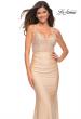 Picture of: Prom Dress with Beautiful Lace Bodice and Jersey Skirt in Light Gold, Detail Picture 1