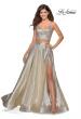 Picture of: Two Piece Shimmer Prom Dress with Pockets in Light Gold, Style: 28618, Detail Picture 2