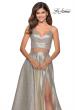 Picture of: Two Piece Shimmer Prom Dress with Pockets in Light Gold, Style: 28618, Detail Picture 5