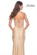 Picture of: Sweetheart Strapless Jersey Gown with Lace Sheer Bodice in Light Gold, Style: 32254, Detail Picture 7