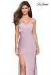Picture of: Classic Form Fitting Jersey Floor Length Prom Dress in Light Mauve, Style: 27581, Main Picture