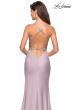 Picture of: Classic Form Fitting Jersey Floor Length Prom Dress in Light Mauve, Style: 27581, Back Picture